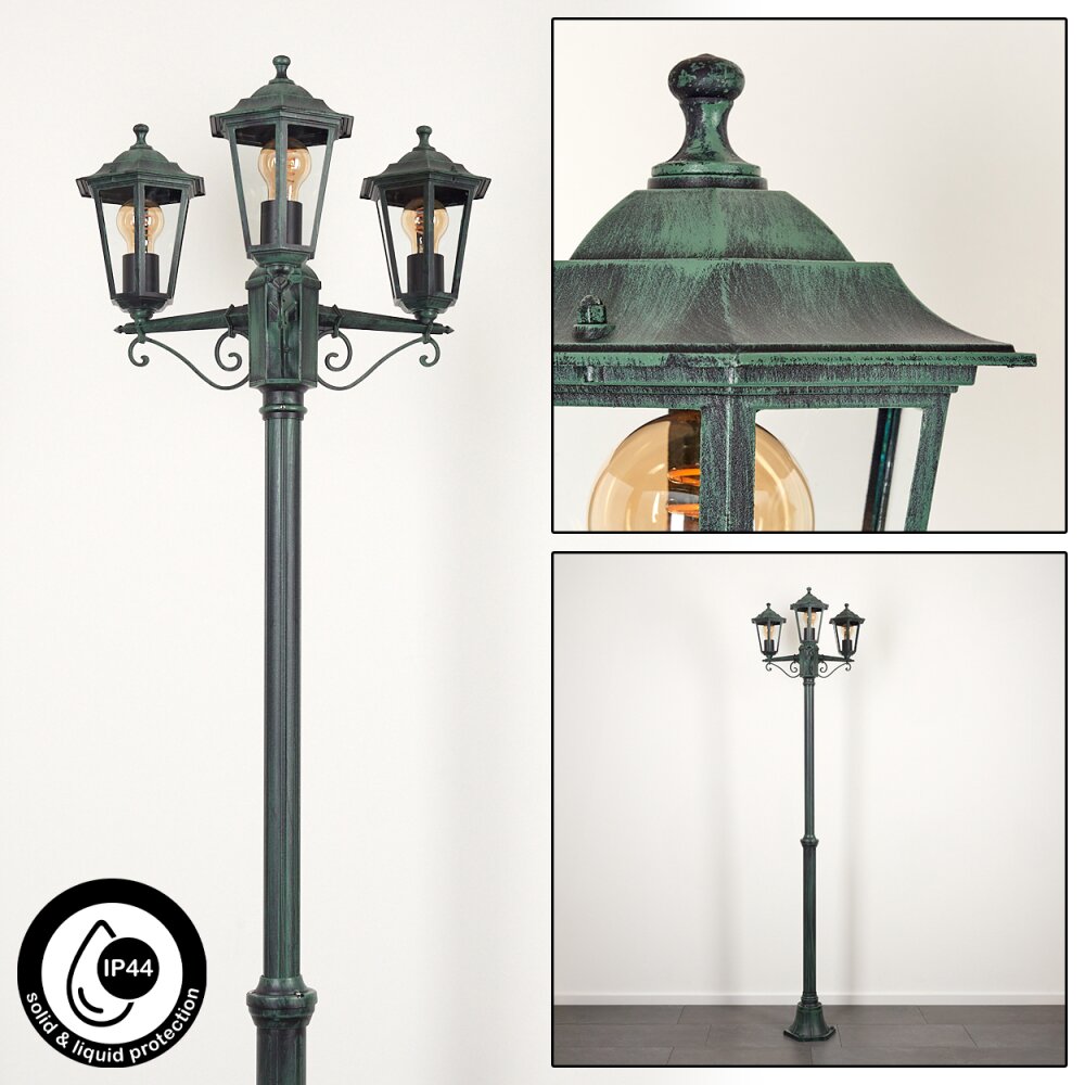 Loria Kandelaber Grün, Schwarz, 3-flammig main product photo