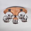 Koyoto Deckenleuchte Glas 15 cm Naturfarben, Schwarz, 5-flammig