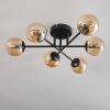 Chehalis Deckenleuchte Glas 10 cm Bernsteinfarben, 6-flammig