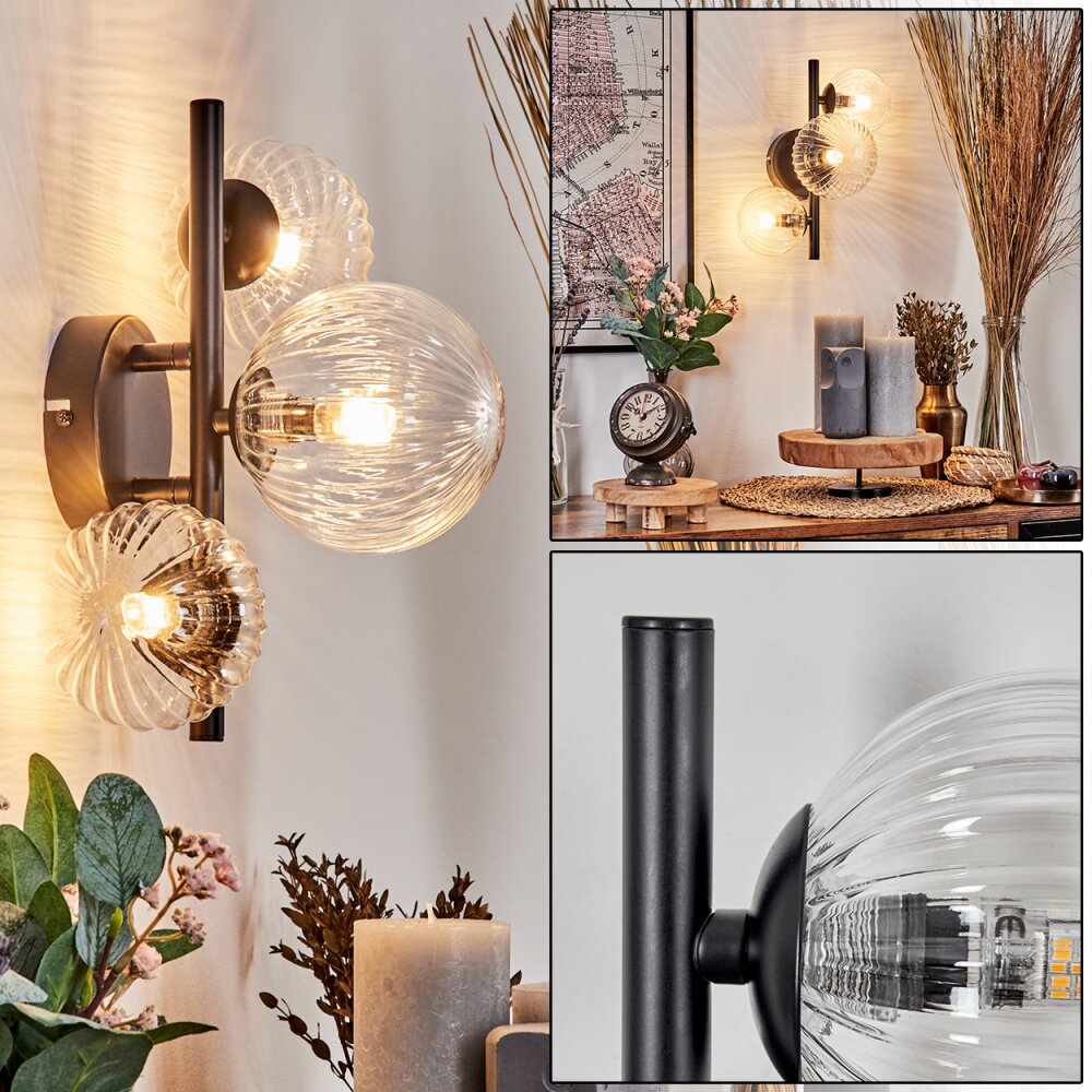 Chehalis Wandleuchte Glas 10 cm, 12 cm Klar, 3-flammig main product photo