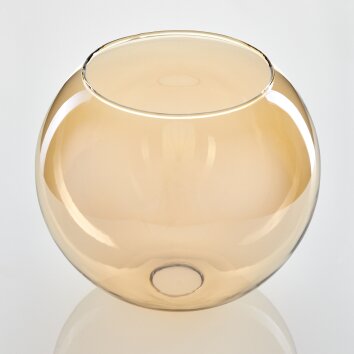 Lampenschirm aus Glas Koyoto Ersatzglas 25 cm Bernsteinfarben