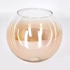 Glaslampenschirm Koyoto Ersatzglas 25 cm Bernsteinfarben, Klar