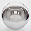 Lampenschirm aus Glas Koyoto Ersatzglas 30 cm Chrom, Klar, Rauchfarben