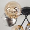 Chehalis Deckenleuchte Glas 15 cm Gold, Schwarz, 6-flammig