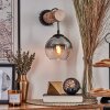 Koyoto Wandleuchte Glas 15 cm Naturfarben, Schwarz, 1-flammig