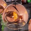Ripoll Hängeleuchte Glas 25 cm Klar, Kupferfarben, 4-flammig
