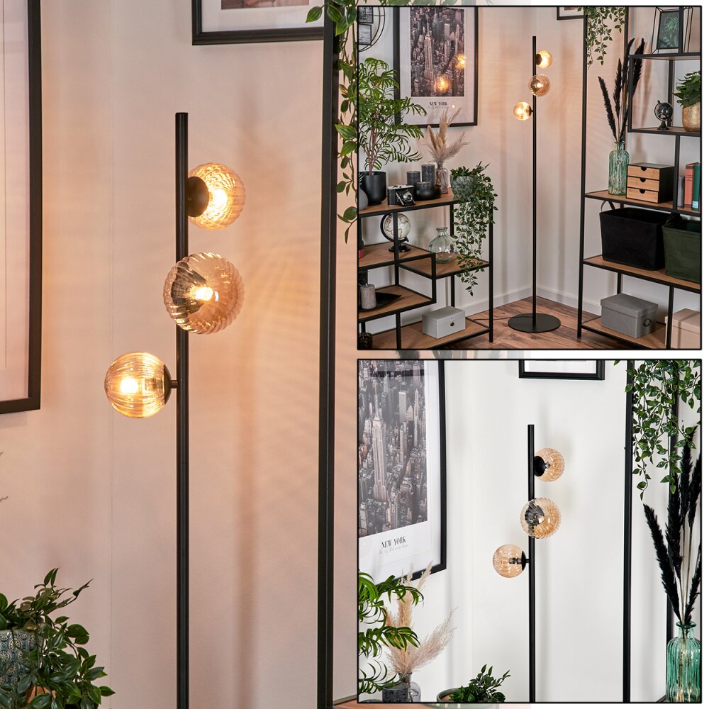 Remaisnil Stehleuchte Glas 10 cm, 12 cm Bernsteinfarben, 3-flammig main product photo