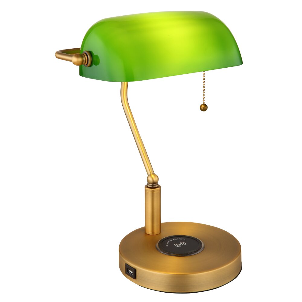 Globo ANTIQUE Bankerlampe Altmessing, 1-flammig main product photo
