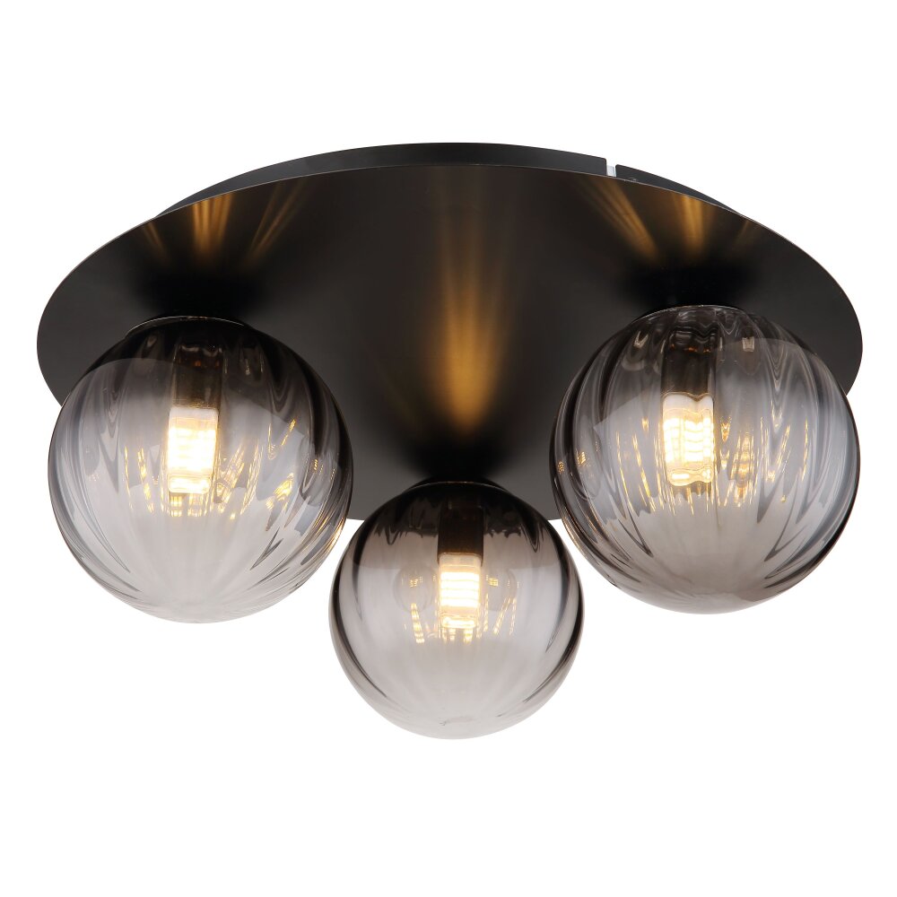 Globo DALLERTA Deckenleuchte Schwarz, 3-flammig main product photo