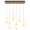 Globo EWALD Hängeleuchte LED Messing, 6-flammig