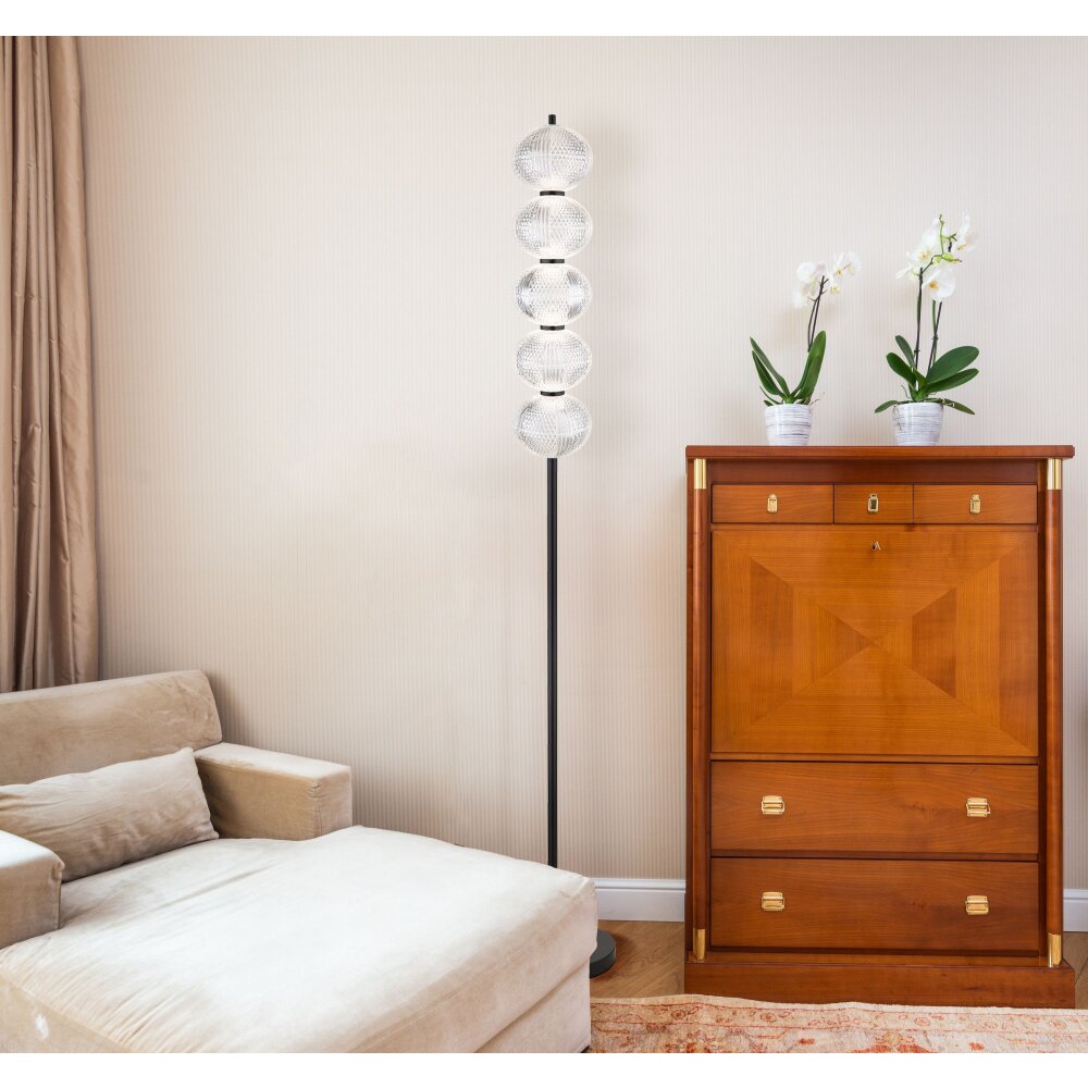Globo AIDA Stehleuchte LED Schwarz, 5-flammig main product photo