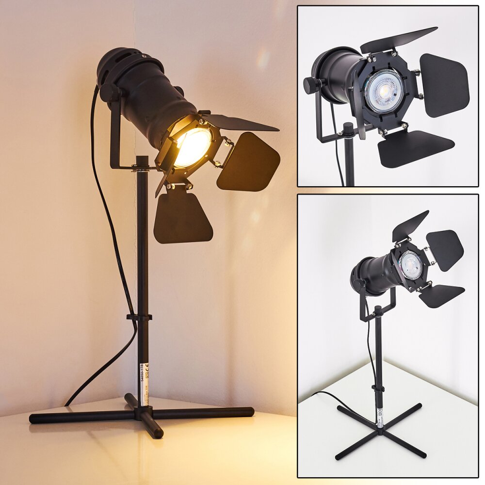 Lichinga Tischleuchte Chrom, Schwarz, 1-flammig main product photo