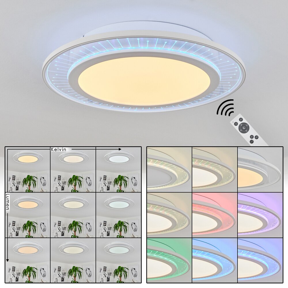 Haumonia Deckenpanel LED Weiß, 2-flammig, Fernbedienung, Farbwechsler main product photo