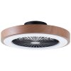 Brilliant Slimline Deckenventilator LED Schwarz, 1-flammig, Fernbedienung