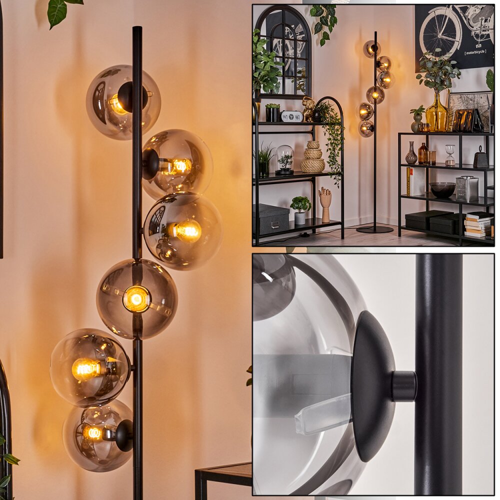 Gastor Stehleuchte Glas 15 cm Klar, Rauchfarben, 6-flammig main product photo