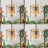 Parane Hängeleuchte Glas 20 cm Bernsteinfarben, Klar, 3-flammig