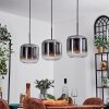 Lauden Hängeleuchte Glas 25 cm Chrom, Klar, 3-flammig