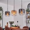 Lauden Hängeleuchte Glas 25 cm Bernsteinfarben, Klar, Rauchfarben, 3-flammig