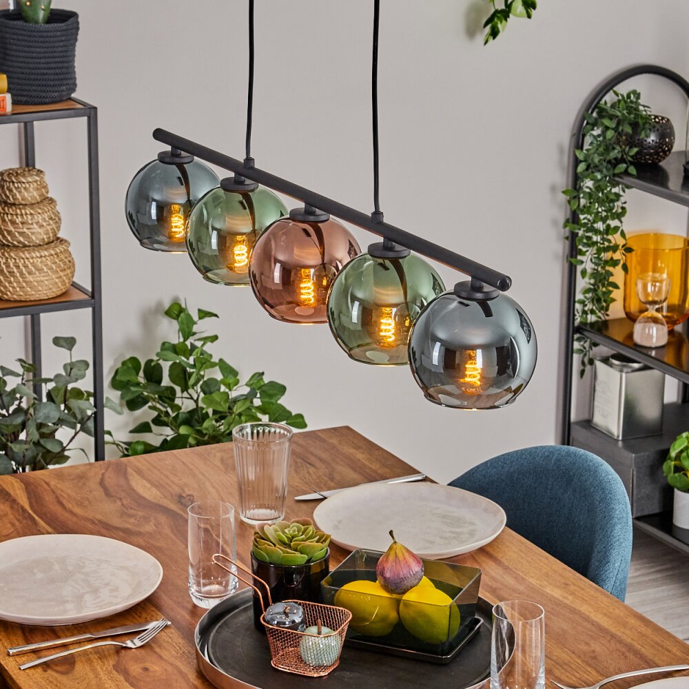 Belp Hängeleuchte Schwarz, 5-flammig main product photo