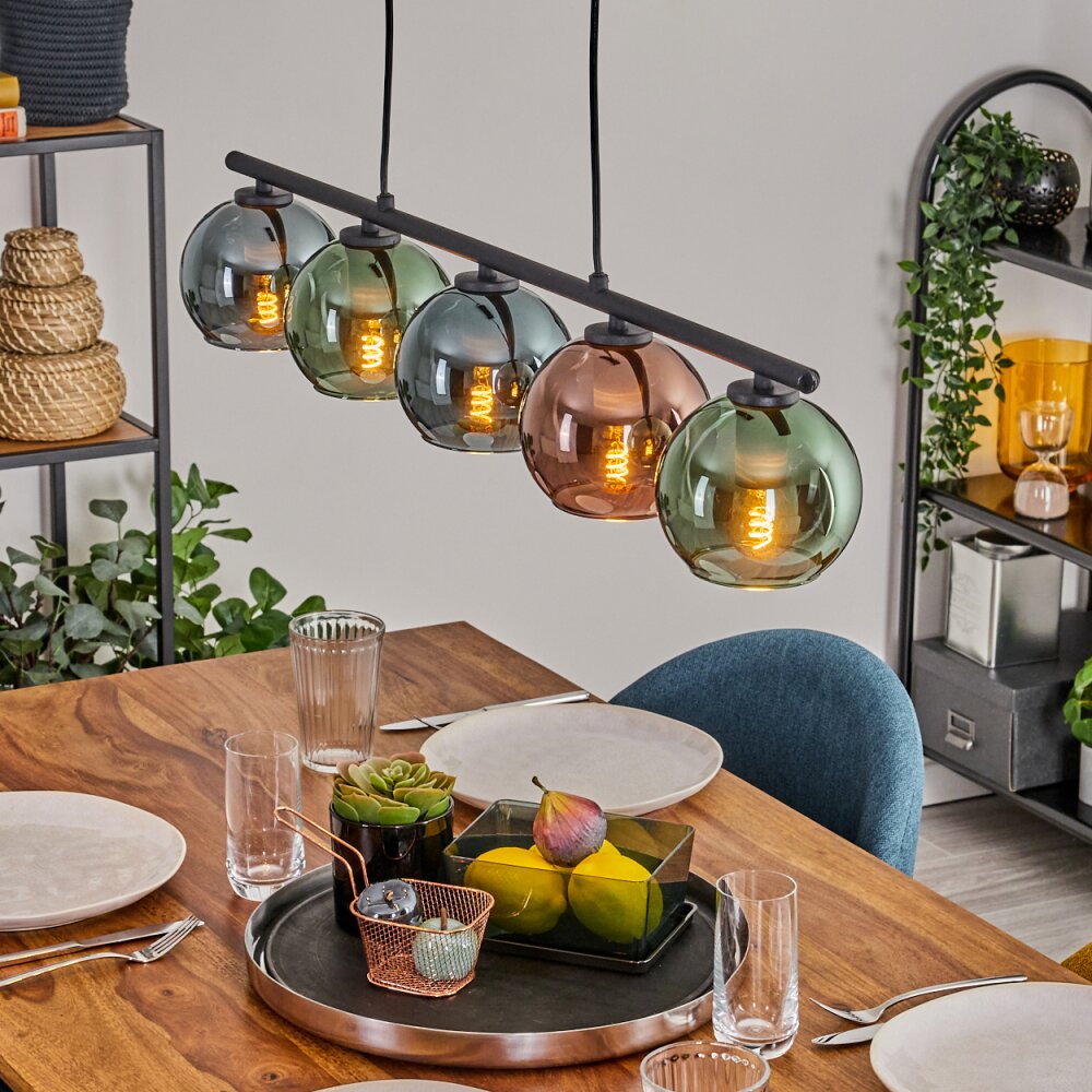 Belp Hängeleuchte Schwarz, 5-flammig main product photo