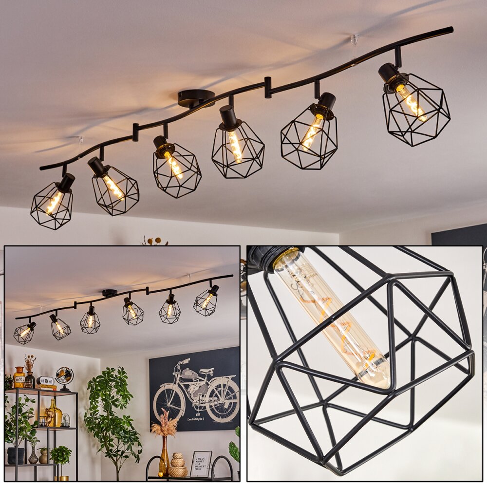 Yaak Deckenleuchte Schwarz, 6-flammig main product photo