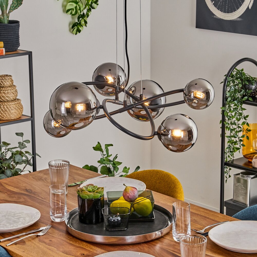 Chariton Hängeleuchte Schwarz, 6-flammig main product photo