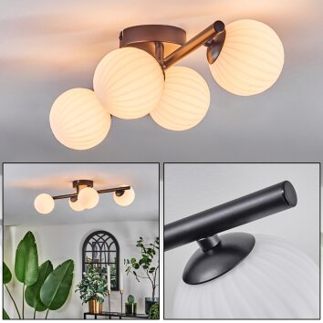 Chehalis Deckenleuchte Glas 10cm Weiß, 4-flammig Chehalis Deckenleuchte Glas 10cm Weiß, 4-flammig