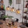 Ripoll Hängeleuchte Glas 25 cm Bernsteinfarben, Klar, 3-flammig