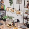 Ripoll Hängeleuchte Glas 25 cm Bernsteinfarben, Klar, 3-flammig