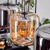 Lauden Hängeleuchte Glas 25 cm Bernsteinfarben, Chrom, 4-flammig