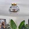 Ripoll Deckenleuchte Glas 25 cm Gold, Schwarz, 1-flammig