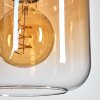 Lauden Pendelleuchte Glas 20 cm Schwarz, 3-flammig