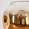 Ripoll Tischleuchte Glas 15 cm Schwarz, 1-flammig