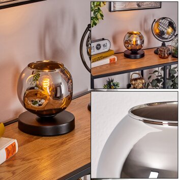 Ripoll Tischleuchte Glas 15 cm Schwarz, 1-flammig Ripoll Tischleuchte Glas 15 cm Schwarz, 1-flammig
