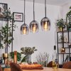 Vevino Pendelleuchte Glas 15 cm Schwarz, 3-flammig
