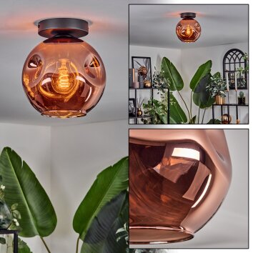 Ripoll Deckenleuchte Glas 20 cm Kupferfarben, 1-flammig Ripoll Deckenleuchte Glas 20 cm Kupferfarben, 1-flammig