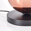 Apedo Tischleuchte Glas 20 cm Klar, Kupferfarben, 1-flammig