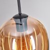 Vevino Pendelleuchte Glas 20 cm Schwarz, 3-flammig