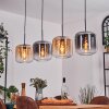 Lauden Hängeleuchte Glas 25 cm Bernsteinfarben, Klar, Rauchfarben, 4-flammig