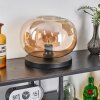 Apedo Tischleuchte Glas 30cm Schwarz, 1-flammig