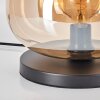 Apedo Tischleuchte Glas 30cm Schwarz, 1-flammig