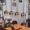 Lauden Pendelleuchte Glas 20 cm Schwarz, 4-flammig