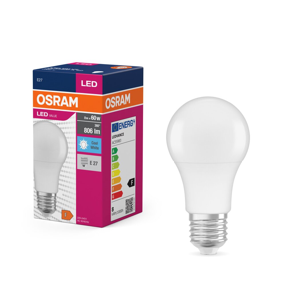 OSRAM LED Value E27 8,5 Watt 806 Lumen 4000 Kelvin main product photo