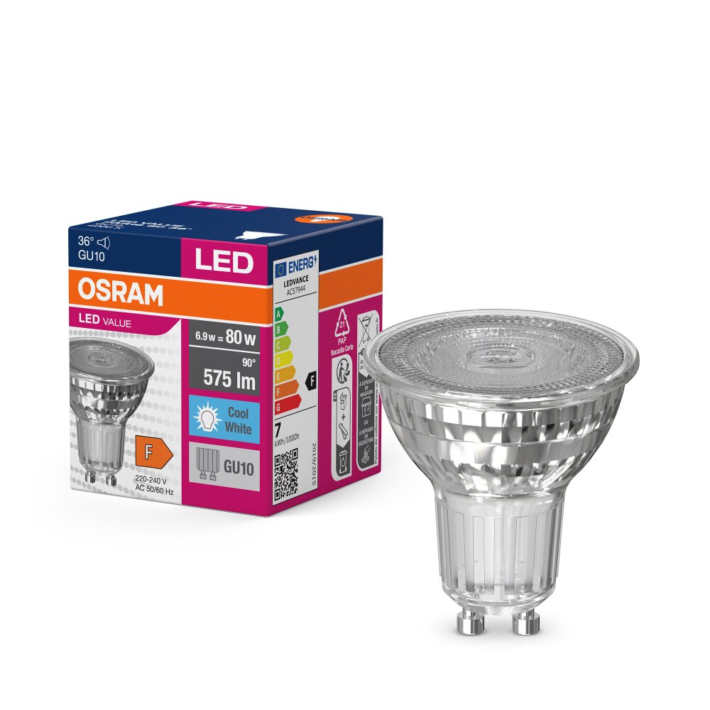 OSRAM LED Value GU10 6,9 Watt 575 Lumen 4000 Kelvin main product photo