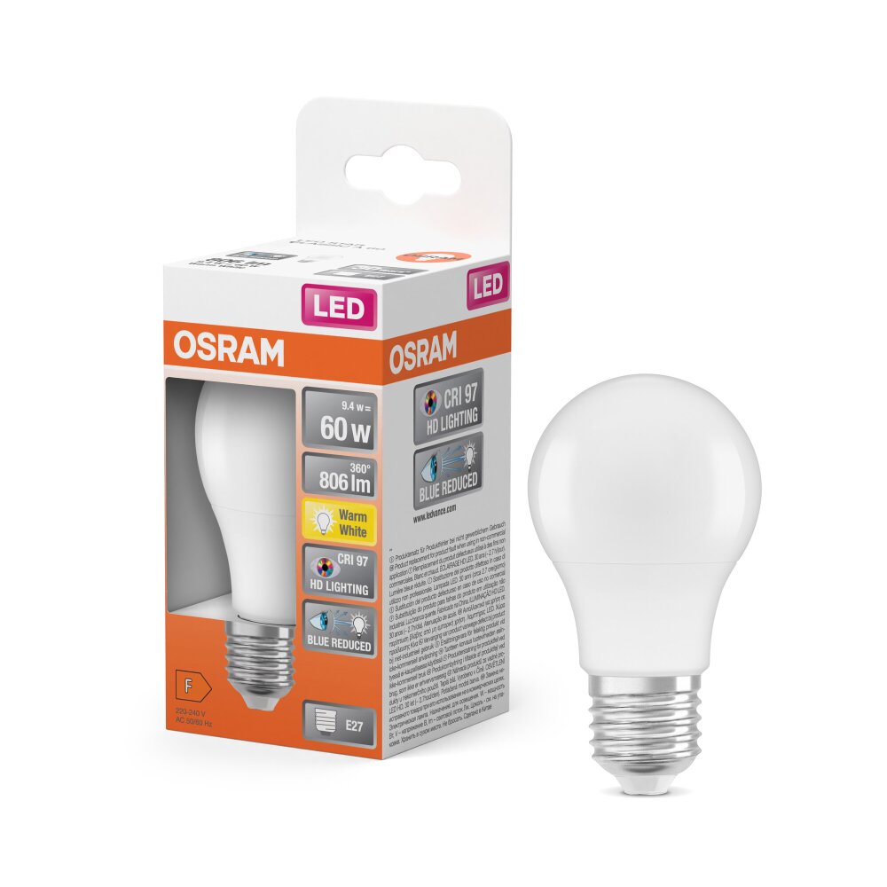 OSRAM LED Star E27 9,4 Watt 806 Lumen 2700 Kelvin main product photo