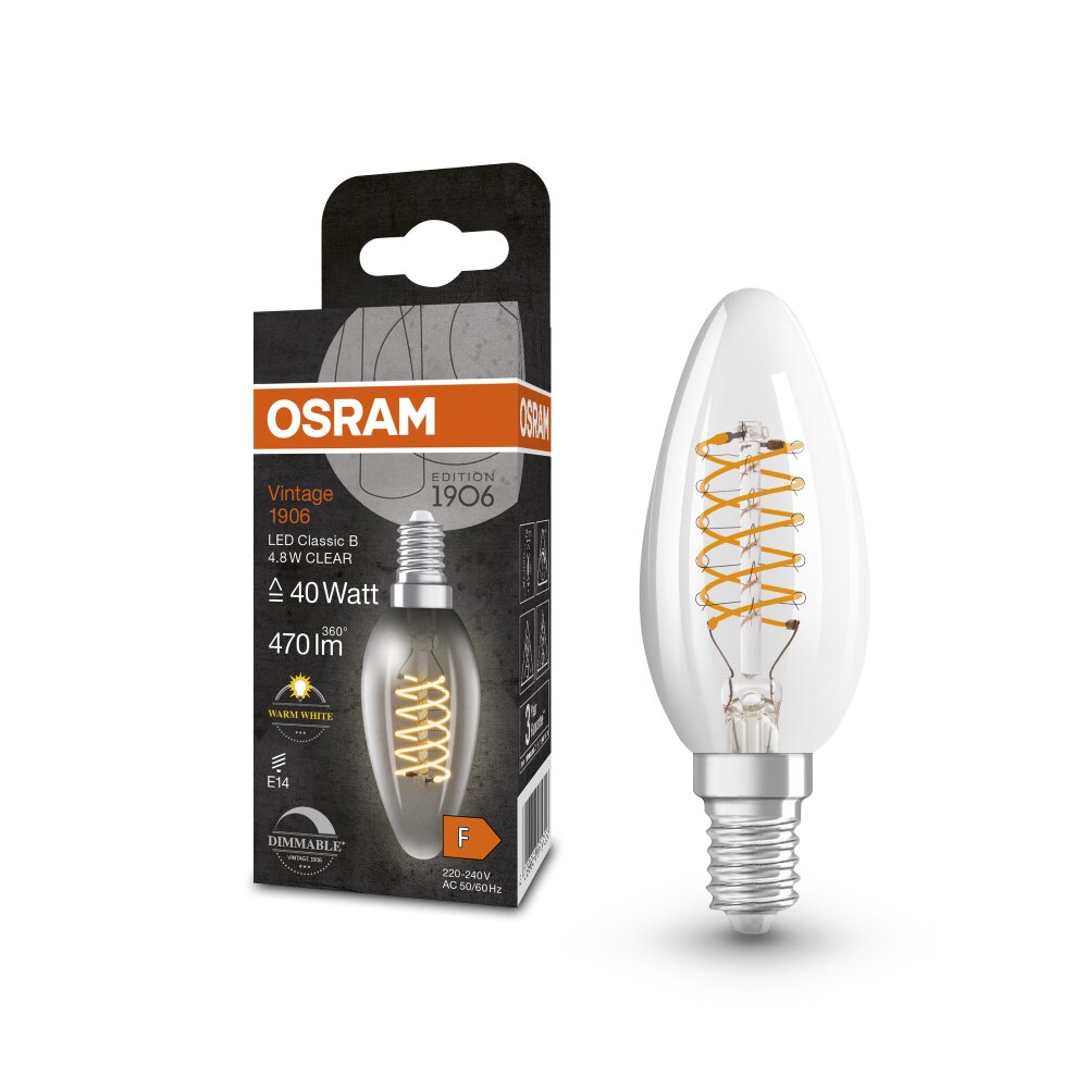 OSRAM Vintage 1906 LED E14 4,8 Watt 470 Lumen 2700 Kelvin main product photo