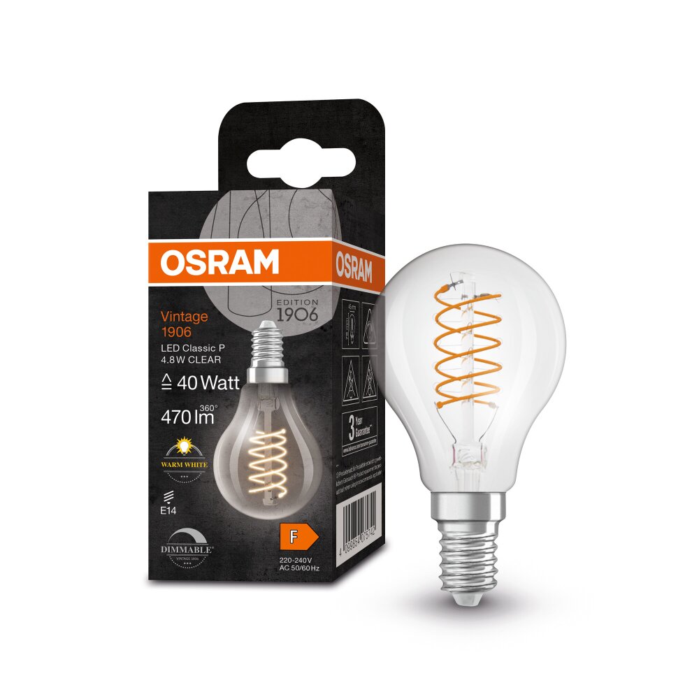 OSRAM Vintage 1906 LED E14 4,8 Watt 470 Lumen 2700 Kelvin main product photo