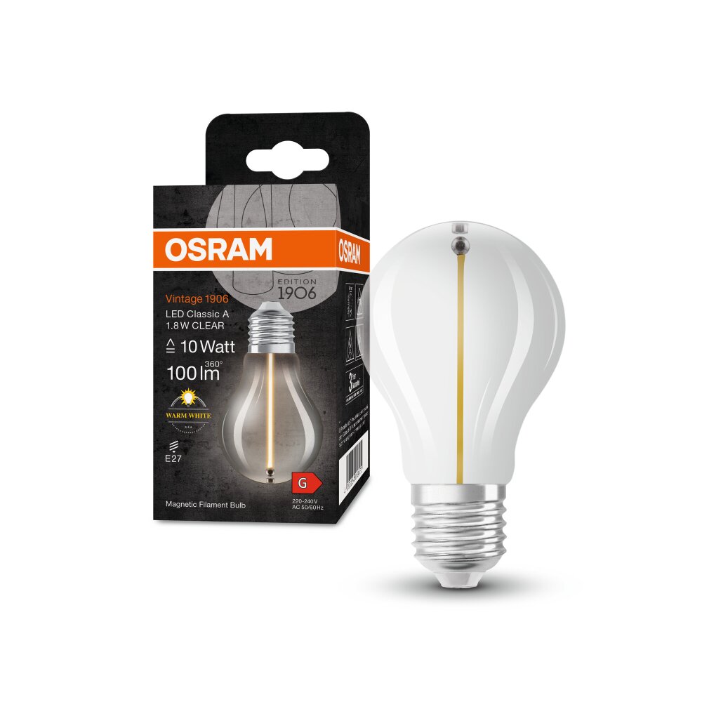 OSRAM Vintage 1906 LED E27 1,8 Watt 100 Lumen 2700 Kelvin main product photo