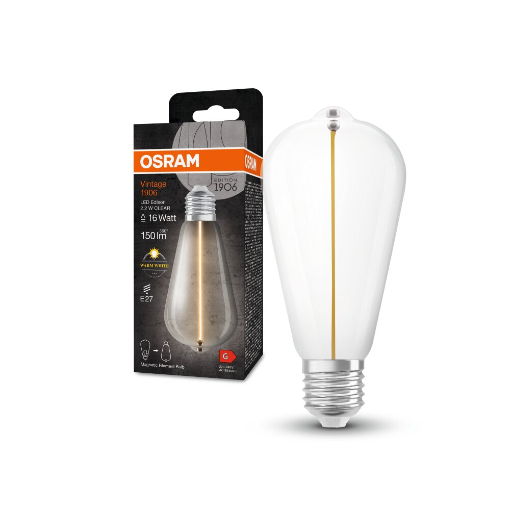 OSRAM Vintage 1906 LED E27 2,2 Watt 150 Lumen 2700 Kelvin main product photo