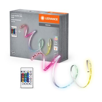 LEDVANCE Flex Audio LED Streifen Weiß, 1-flammig, Fernbedienung, Farbwechsler